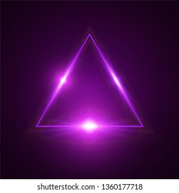 Glowing  line banner design. Purple banner.