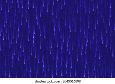 glowing line rays fiber optics vector, light effect, neon lights, aqua colorwith falling glowing comets on transparent background,