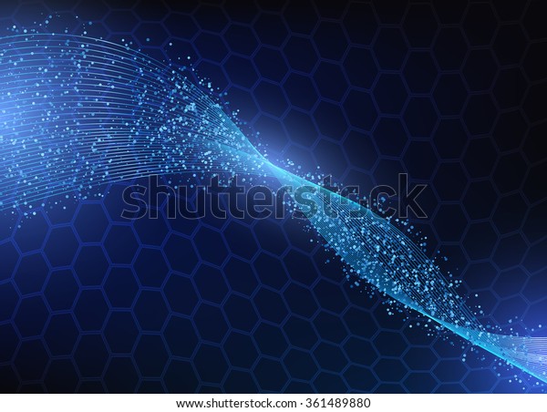 Glowing Lines Abstract Vector Background Stock Vector (Royalty Free