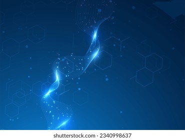 Glowing lines background. Abstract geometric modern lines. Particles dynamic line flow. Glittering dust of lights. Graphic concept for your design