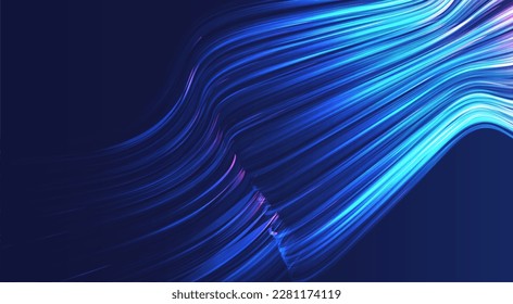 Fondo de líneas brillantes. Resumen de líneas modernas. Patrón de movimiento geométrico. Concepto gráfico para su diseño