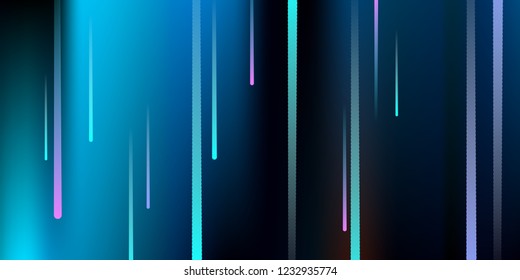 Glowing Lines. Digital Falling Glare. Flow Light Trail. Vertical Neon Element Futuristic Design. Simple Glowing Lines Movement Concept. Minimal Modern Dynamic 3D Effect. Vector illustration Eps10.