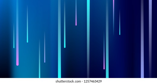 Glowing Lines. Digital Falling Glare. Flow Light Trail. Vertical Neon Element Futuristic Design. Simple Glowing Lines Movement Concept. Minimal Modern Dynamic 3D Effect. Vector illustration Eps10.