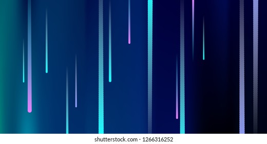Glowing Lines. Digital Falling Glare. Flow Light Trail. Vertical Neon Element Futuristic Design. Simple Glowing Lines Movement Concept. Minimal Modern Dynamic 3D Effect. Vector illustration Eps10.