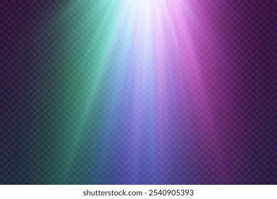 Effet Lignes lumineuses. Un flash lumineux d'étoile. Illustration vectorielle