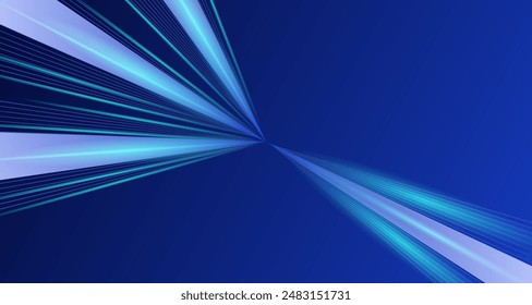 Glowing lines effect vector background. Spreading lines shiny effects
