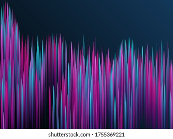 Glowing lines falling abstract big data concept tech vector background. Digital blue pink neon lines streams visual optic technology, speed concept. Fiber optics abstract cyber monday background.