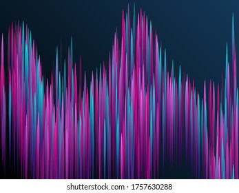 Glowing lines falling abstract big data concept tech vector background. Digital blue pink neon lines streams visual optic technology, speed concept. Fiber optics abstract cyber monday background.