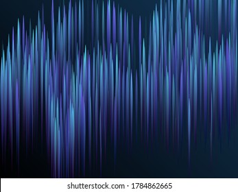 Líneas brillantes cayendo en el fondo del vector de tecnología del concepto de grandes datos abstractos. Las líneas azul geométricas digitales arrojan tecnología óptica visual, concepto de velocidad. El fondo científico abstracto de la fibra óptica en azul