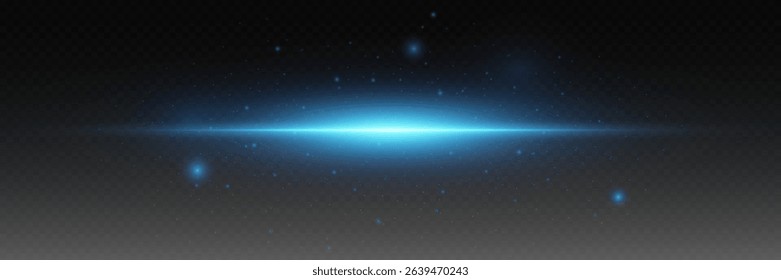 Glowing lines of light with flash effect. On a transparent background.