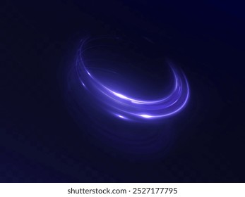 Glowing lines movement speed light effect. Bright light vortex. High speed light energy effect for game characters on transparent background. Vector