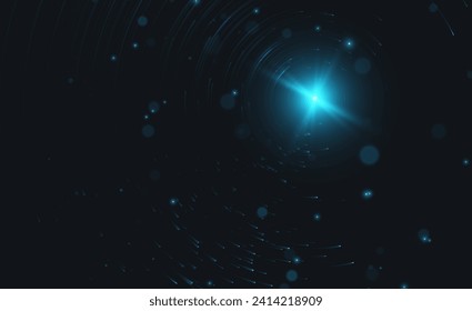 Líneas brillantes sobre fondo negro. Líneas modernas y futuristas. Resumen de visualización de grandes datos. Concepto gráfico para su diseño