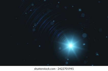 Glowing lines on black background. Futuristic modern lines. Abstract big data visualization. Graphic concept for your design