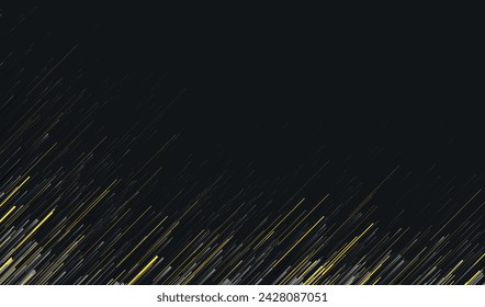 Glowing lines on black background. Abstract modern lines. Cool gradient shapes. Graphic concept for your design