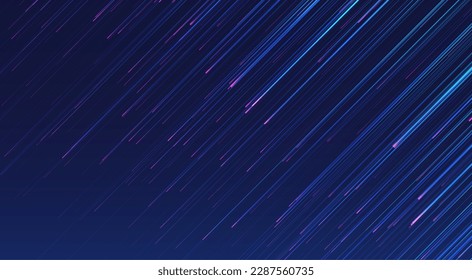 Glowing lines on blue background. Abstract modern lines. Cool gradient shapes. Graphic concept for your design