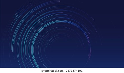 Glowing lines on blue background. Abstract modern lines. Cool gradient shapes. Graphic concept for your design