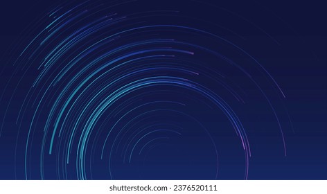 Glowing lines on blue background. Abstract modern lines. Cool gradient shapes. Graphic concept for your design