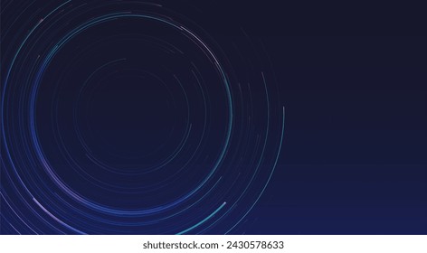 Glowing lines on blue background. Abstract modern lines. Cool gradient shapes. Graphic concept for your design