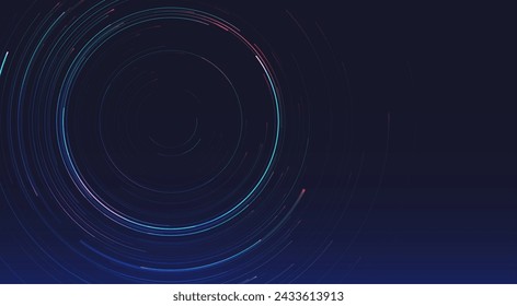 Glowing lines on blue background. Abstract modern lines. Cool gradient shapes. Graphic concept for your design