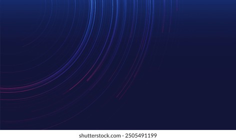 Glowing lines on blue background. Abstract modern lines. Cool gradient shapes. Graphic concept for your design