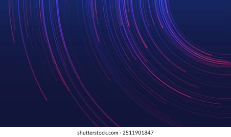 Glowing lines on blue background. Abstract modern lines. Cool gradient shapes. Graphic concept for your design