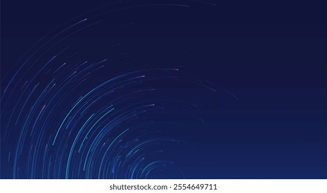 Glowing lines on blue background. Abstract modern lines. Cool gradient shapes. Graphic concept for your design