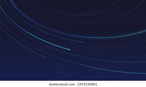 Glowing lines on blue background. Abstract modern lines. Cool gradient shapes. Graphic concept for your design