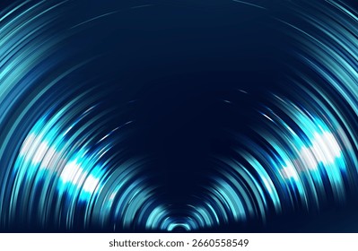 Glowing lines on blue background. Abstract modern lines. Cool gradient shapes. Graphic concept for your design
