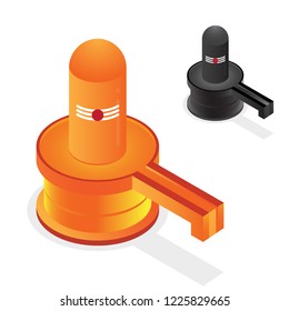 Glowing Lord Siva Linga Isometric 3D