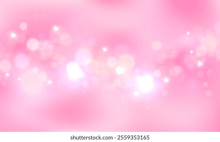 Glowing lovely  bokeh circles, sparkling golden dust abstract gold  background decoration. Valentine Day bokeh. Abstract Christmas background. Romantic. Vector illustration.