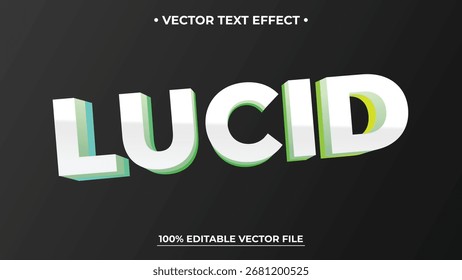 Glowing Lucid Text Effect with Cyan and Yellow Gradient on Dark Background