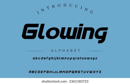 Glowing MADE Sports minimal tech font letter set. Luxury vector typeface for company. Modern gaming fonts logo design.