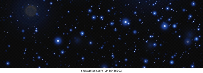 Glowing magic dust, dusty shine. Flying particles of light. Flare light effect.