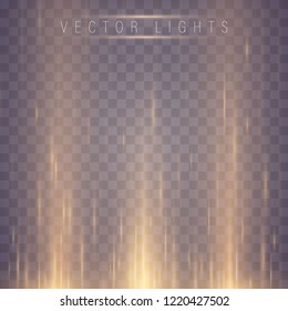 Glowing magic light effect and long trails fire motion, vector art and illustration.Abstract glow light lines, Motion light of high speed car