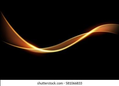 Glowing magic light effect and long trails fire motion, vector art and illustration.