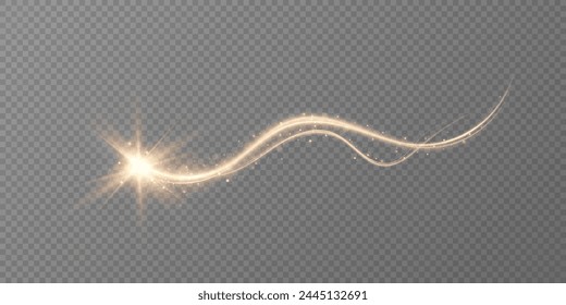 Glowing magic light effect.Vector graphics of neon lines motion.Abstract light lines of motion and speed.