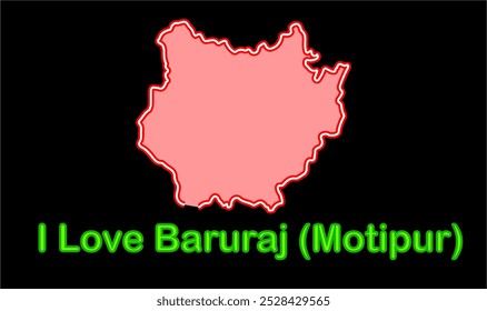 Mapa do brilho de Baruraj (Motipur), Distrito de Muzaffarpur, Estado de Bihar, República da Índia, Governo de Bihar, território indiano, Índia oriental, política, aldeia, turismo