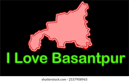 Mapa brillante de Basantpur, distrito de Supaul, estado de Bihar, República de la India, gobierno de Bihar, territorio indio, India oriental, política, aldea, turismo