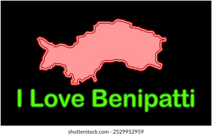 Mapa do brilho de Benipatti, Distrito de Madhubani, Estado de Bihar, República da Índia, Governo de Bihar, Território indiano, Índia Oriental, política, aldeia, turismo