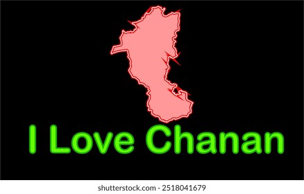 Glowing map of Channa, Banka District, Bihar State, Republic of India, Government of Bihar, Indian territory, Eastern India, politics, village, tourism