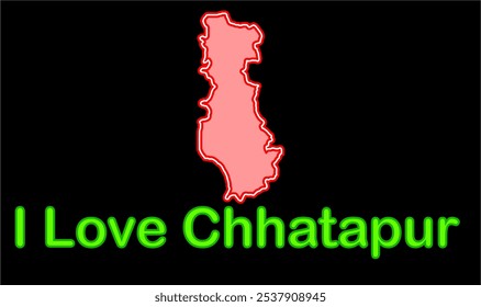 Leuchtende Karte von Chhatapur ,Supaul District, Bihar State, Republik Indien, Regierung von Bihar, indisches Territorium, Ostindien, Politik, Dorf, Tourismus