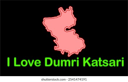 Glowing map of Dumri Katsari ,Sheohar District, Bihar State, Republic of India, Government of Bihar, Indian territory, Eastern India, politics, village, tourism