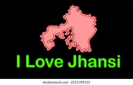 Mapa do brilho do distrito de Jhansi, distrito de Jhansi, estado de Uttar Pradesh, República da Índia, Governo de Uttar Pradesh, território indiano, Índia Oriental, política, aldeia, turismo