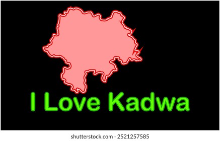 Glowing map of kadwa, Katihar District, Bihar State, Republic of India, Government of Bihar, Indian territory, Eastern India, politics, village, tourism