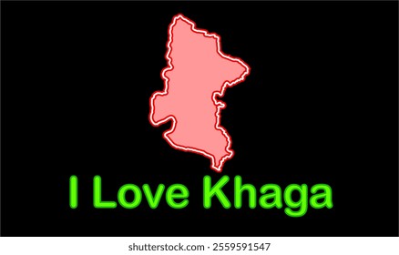 Glowing map of Khaga, Fatehur District, Uttar Pradesh State, Republic of India, Government of  Uttar Pradesh, Indian territory, Eastern India, politics, village, tourism