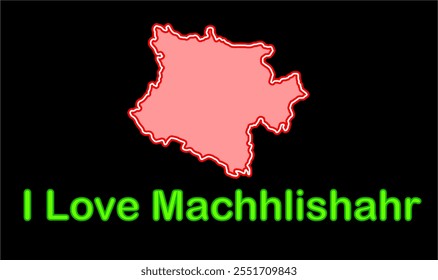 Mapa do brilho de Machhlishahr, Jaunpur District, Uttar Pradesh State, Republic of India, Governo de Uttar Pradesh, Território indiano, Índia Oriental, política, aldeia, turismo
