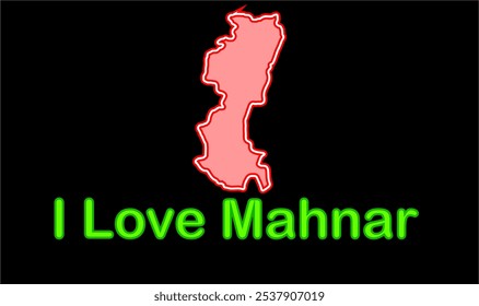 Glowing map of Mahnar ,Vaishali District, Bihar State, Republic of India, Government of Bihar, Indian territory, Eastern India, politics, village, tourism