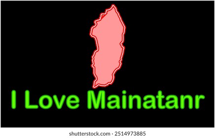 Glowing map of Mainatanr, Champaran District, Bihar State, Republic of India, Government of Bihar, Indian territory, Eastern India, politics, village, tourism