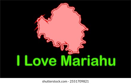 Glowing map of Mariahu, Jaunpur District, Uttar Pradesh State, Republic of India, Government of  Uttar Pradesh, Indian territory, Eastern India, politics, village, tourism
