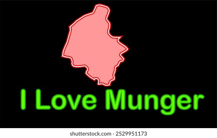 Mapa do brilho de Munger District, Munger District, Bihar State, República da Índia, Governo de Bihar, Território indiano, Índia Oriental, política, aldeia, turismo
